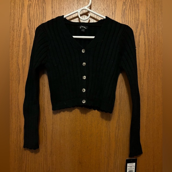 Art class black cropped cardigan sweater size large 10/12 new with tags - Picture 2 of 3